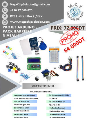 Projet ARDUINO : Pack barrière niveau 1